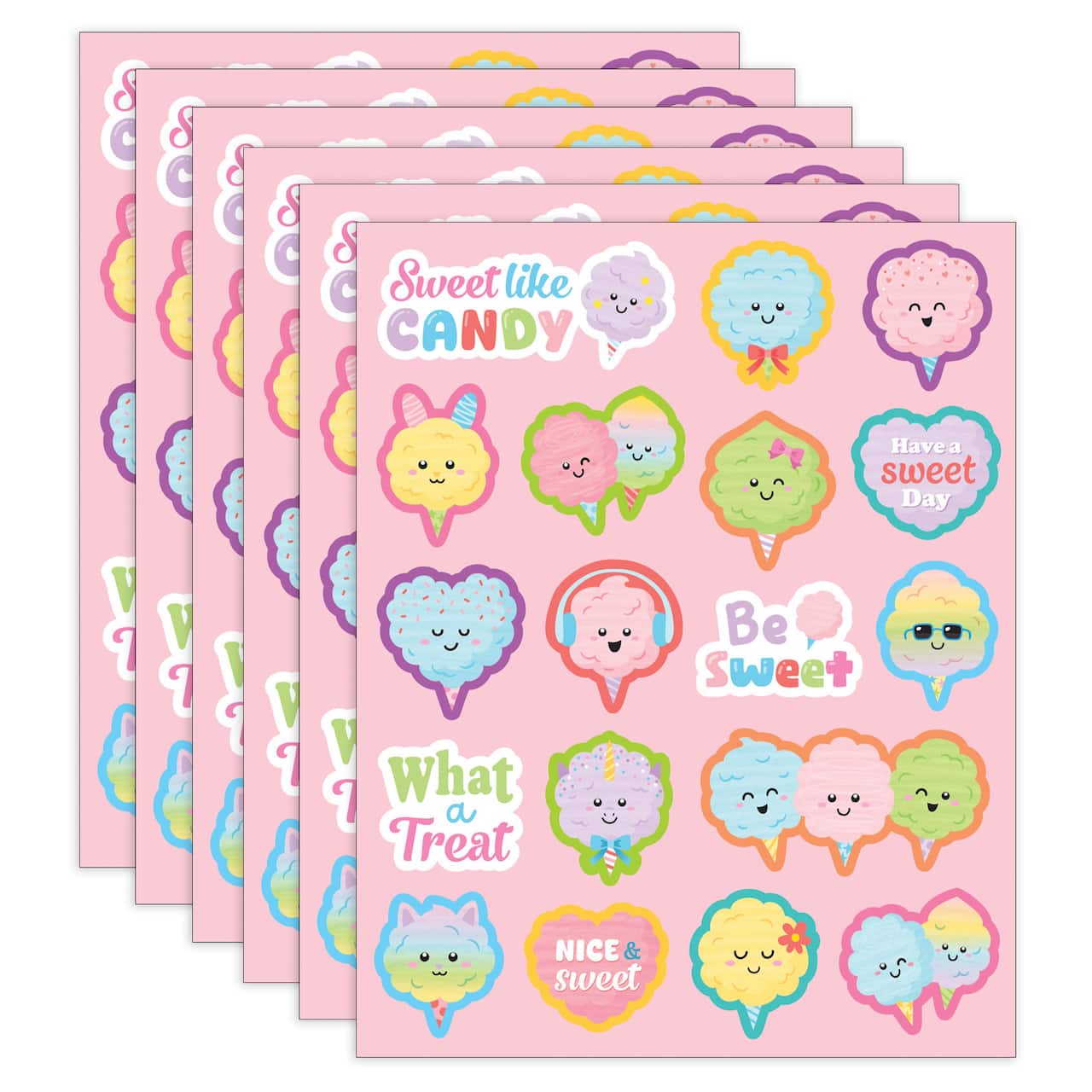 Teacher Created Resources® Cotton Candy Smelly Stickers, 6 Packs of 108